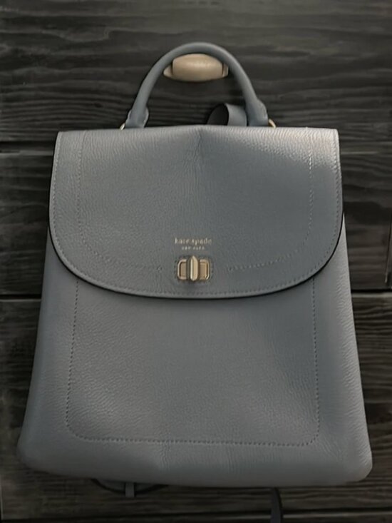 EUC Kate Spade Leila blue pebbled leather backpack main image 7